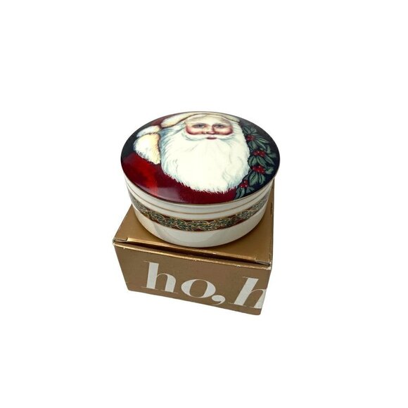 Mikasa‎ Old Saint Nick Covered Trinket Dish Porcelain Bowl w Lid Christmas - Picture 4 of 7